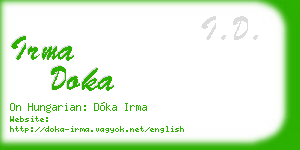 irma doka business card